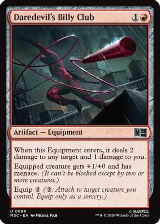 Daredevil's Billy Club (MSC-686) [Commander: Marvel Super Heroes] Foil MTG Single Wizards of the Coast