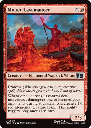 Molten Lavamancer (MSC-699) [Commander: Marvel Super Heroes] Foil MTG Single Wizards of the Coast