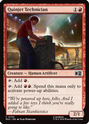 Quinjet Technician (MSC-703) [Commander: Marvel Super Heroes] Foil MTG Single Wizards of the Coast