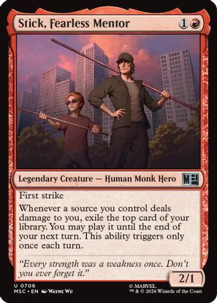 Stick, Fearless Mentor (MSC-706) [Commander: Marvel Super Heroes] MTG Single Wizards of the Coast