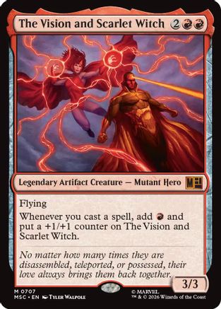 The Vision and Scarlet Witch (MSC-707) [Commander: Marvel Super Heroes] MTG Single Wizards of the Coast