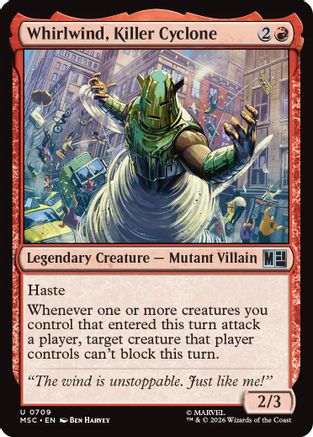Whirlwind, Killer Cyclone (MSC-709) [Commander: Marvel Super Heroes] MTG Single Wizards of the Coast