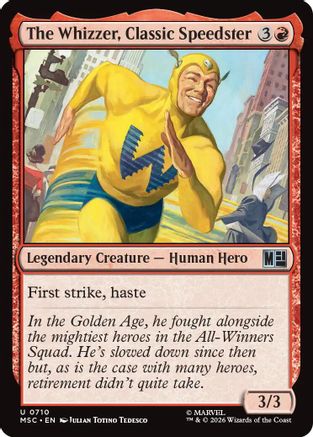 The Whizzer, Classic Speedster (MSC-710) [Commander: Marvel Super Heroes] Foil MTG Single Wizards of the Coast