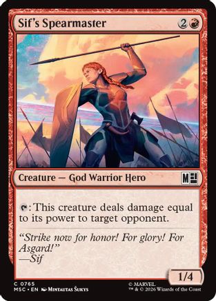 Sif's Spearmaster (MSC-765) [Commander: Marvel Super Heroes] Foil MTG Single Wizards of the Coast