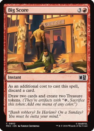 Big Score (MSC-802) [Commander: Marvel Super Heroes] MTG Single Wizards of the Coast
