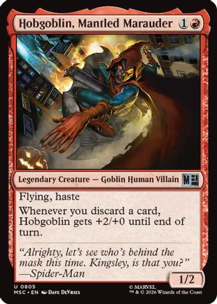 Hobgoblin, Mantled Marauder (MSC-805) [Commander: Marvel Super Heroes] Foil MTG Single Wizards of the Coast