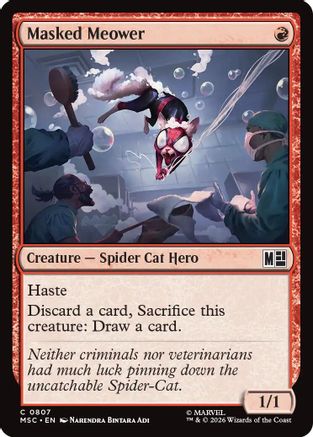 Masked Meower (MSC-807) [Commander: Marvel Super Heroes] Foil MTG Single Wizards of the Coast