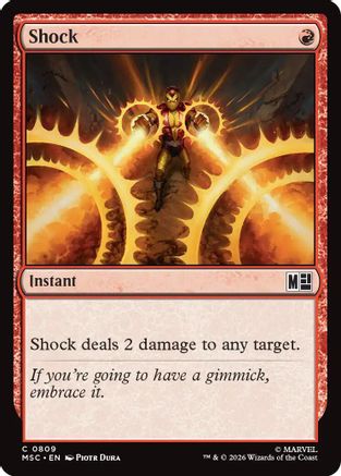 Shock (MSC-809) [Commander: Marvel Super Heroes] MTG Single Wizards of the Coast