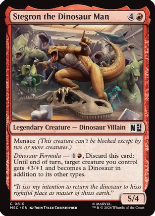Stegron the Dinosaur Man (MSC-810) [Commander: Marvel Super Heroes] MTG Single Wizards of the Coast