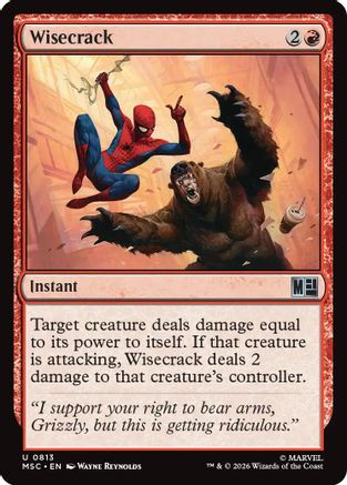 Wisecrack (MSC-813) [Commander: Marvel Super Heroes] MTG Single Wizards of the Coast