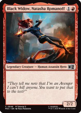 Black Widow, Natasha Romanoff (MSC-846) [Commander: Marvel Super Heroes] MTG Single Wizards of the Coast