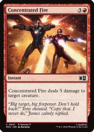 Concentrated Fire (MSC-847) [Commander: Marvel Super Heroes] MTG Single Wizards of the Coast