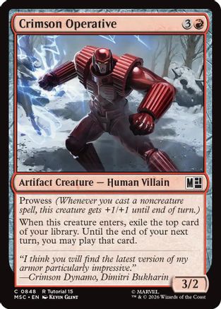 Crimson Operative (MSC-848) [Commander: Marvel Super Heroes] MTG Single Wizards of the Coast