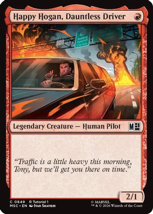 Happy Hogan, Dauntless Driver (0849) (MSC-849) [Commander: Marvel Super Heroes] MTG Single Wizards of the Coast