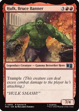 Hulk, Bruce Banner (MSC-850) [Commander: Marvel Super Heroes] MTG Single Wizards of the Coast