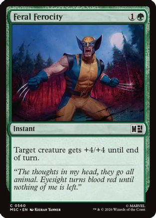 Feral Ferocity (MSC-560) [Commander: Marvel Super Heroes] Foil MTG Single Wizards of the Coast