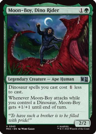 Moon-Boy, Dino Rider (MSC-563) [Commander: Marvel Super Heroes] MTG Single Wizards of the Coast