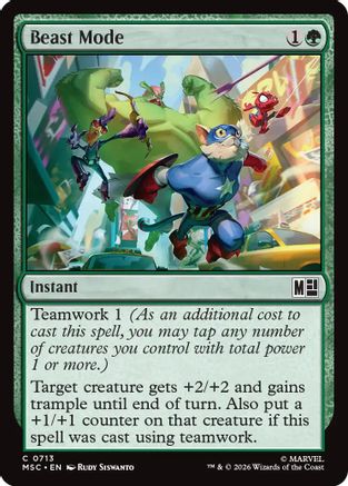 Beast Mode (MSC-713) [Commander: Marvel Super Heroes] MTG Single Wizards of the Coast