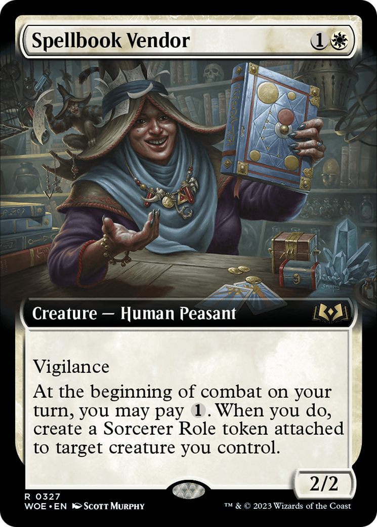 Spellbook Vendor (WOE-327) [Wilds of Eldraine] (Extended Art) MTG Single Wizards of the Coast