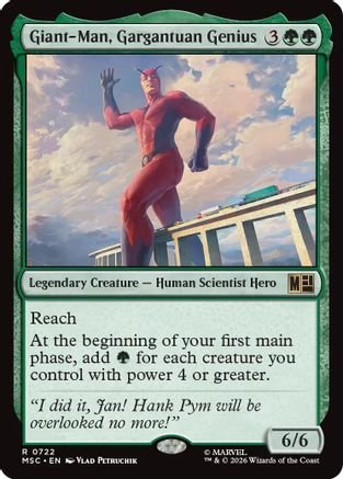 Giant-Man, Gargantuan Genius (MSC-722) [Commander: Marvel Super Heroes] MTG Single Wizards of the Coast