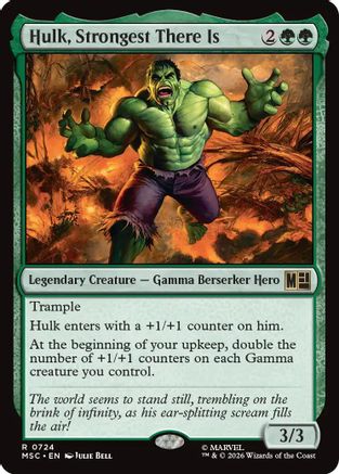Hulk, Strongest There Is (MSC-724) [Commander: Marvel Super Heroes] MTG Single Wizards of the Coast