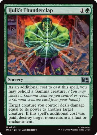 Hulk's Thunderclap (MSC-725) [Commander: Marvel Super Heroes] MTG Single Wizards of the Coast