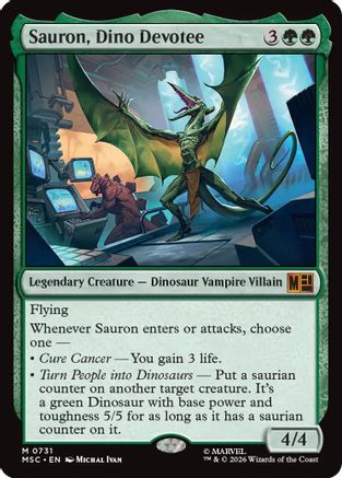 Sauron, Dino Devoteee (MSC-731) [Commander: Marvel Super Heroes] MTG Single Wizards of the Coast