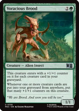 Voracious Brood (MSC-735) [Commander: Marvel Super Heroes] Foil MTG Single Wizards of the Coast