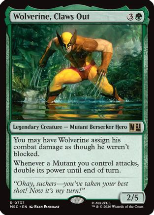 Wolverine, Claws Out (MSC-737) [Commander: Marvel Super Heroes] Foil MTG Single Wizards of the Coast