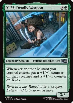 X-23, Deadly Weapon (MSC-738) [Commander: Marvel Super Heroes] Foil MTG Single Wizards of the Coast