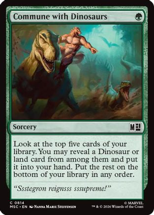 Commune with Dinosaurs (MSC-814) [Commander: Marvel Super Heroes] Foil MTG Single Wizards of the Coast