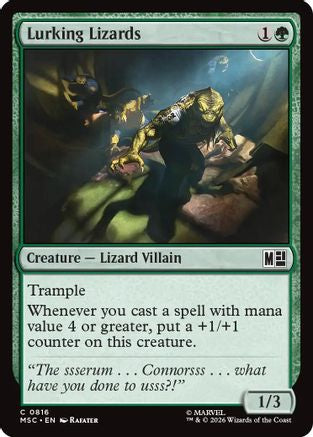 Lurking Lizards (MSC-816) [Commander: Marvel Super Heroes] MTG Single Wizards of the Coast