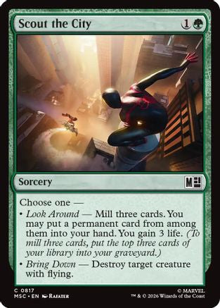 Scout the City (MSC-817) [Commander: Marvel Super Heroes] Foil MTG Single Wizards of the Coast