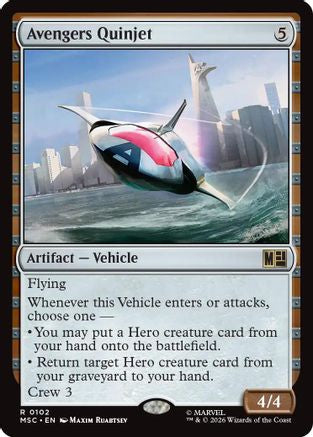 Avengers Quinjet (MSC-102) [Commander: Marvel Super Heroes] MTG Single Wizards of the Coast