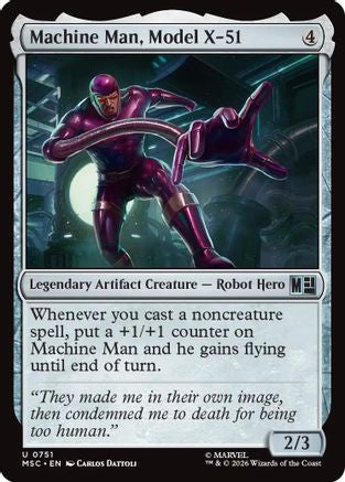 Machine Man, Model X-51 (MSC-751) [Commander: Marvel Super Heroes] Foil MTG Single Wizards of the Coast