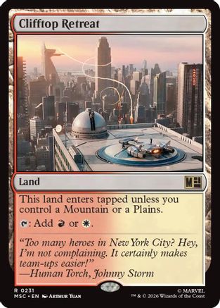 Clifftop Retreat (MSC-231) [Commander: Marvel Super Heroes] MTG Single Wizards of the Coast