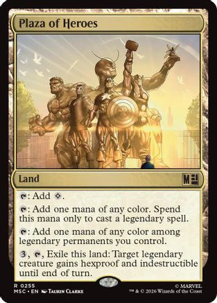 Plaza of Heroes (MSC-255) [Commander: Marvel Super Heroes] MTG Single Wizards of the Coast