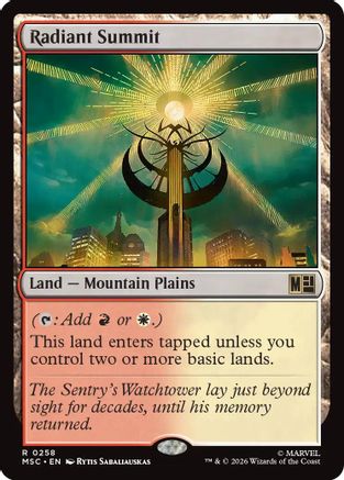 Radiant Summit (MSC-258) [Commander: Marvel Super Heroes] MTG Single Wizards of the Coast