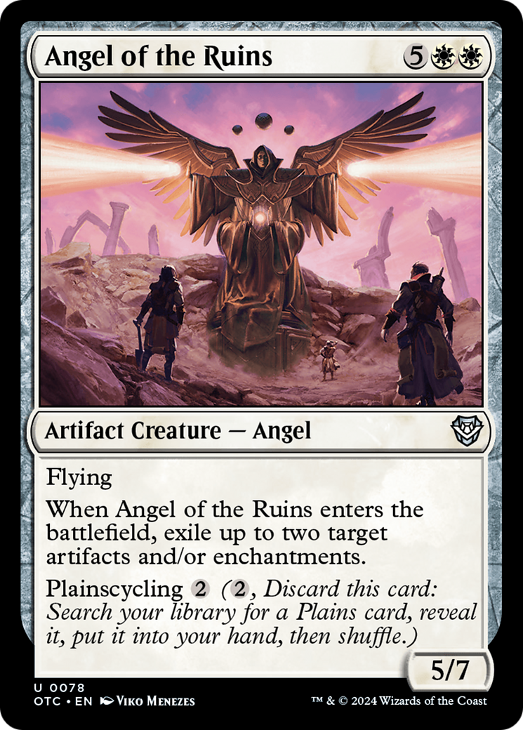 Angel of the Ruins (OTC-078) [Outlaws of Thunder Junction Commander] MTG Single Wizards of the Coast