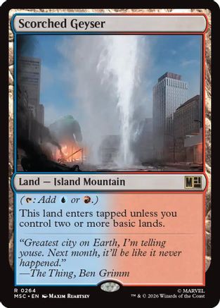 Scorched Geyser (MSC-264) [Commander: Marvel Super Heroes] MTG Single Wizards of the Coast