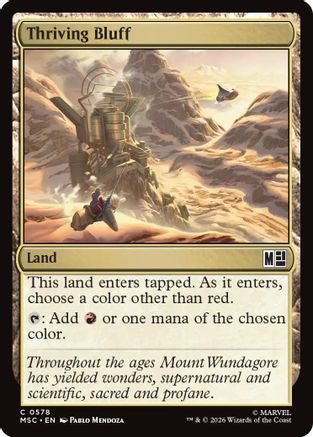 Thriving Bluff (MSC-578) [Commander: Marvel Super Heroes] MTG Single Wizards of the Coast