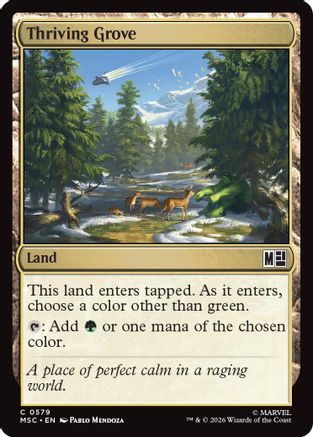 Thriving Grove (MSC-579) [Commander: Marvel Super Heroes] Foil MTG Single Wizards of the Coast
