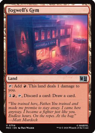 Fogwell's Gym (MSC-754) [Commander: Marvel Super Heroes] MTG Single Wizards of the Coast