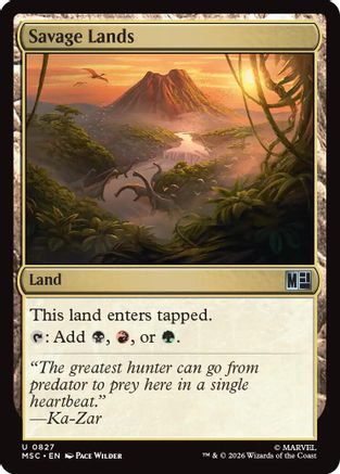 Savage Lands (MSC-827) [Commander: Marvel Super Heroes] MTG Single Wizards of the Coast