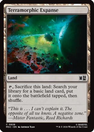 Terramorphic Expanse (MSC-828) [Commander: Marvel Super Heroes] Foil MTG Single Wizards of the Coast