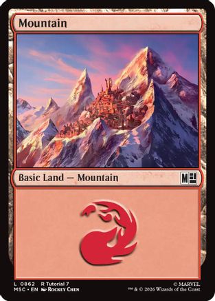 Mountain (0862) (MSC-862) [Commander: Marvel Super Heroes] MTG Single Wizards of the Coast