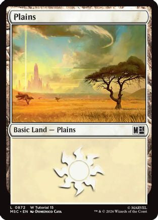 Plains (0872) (MSC-872) [Commander: Marvel Super Heroes] MTG Single Wizards of the Coast