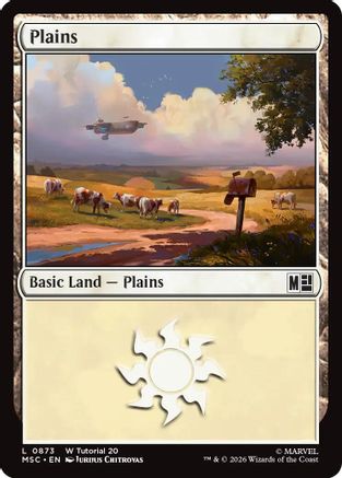 Plains (0873) (MSC-873) [Commander: Marvel Super Heroes] MTG Single Wizards of the Coast