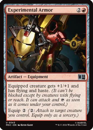 Experimental Armor (MSC-543) [Commander: Marvel Super Heroes] MTG Single Wizards of the Coast