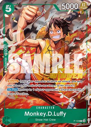 Monkey.D.Luffy (OP16 Release Event Winner) (P-135)  [One Piece Promotion Cards] Foil